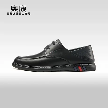 奥康男鞋春秋季新款时尚商务休闲皮鞋系带软底两穿真皮舒适单鞋商品大图