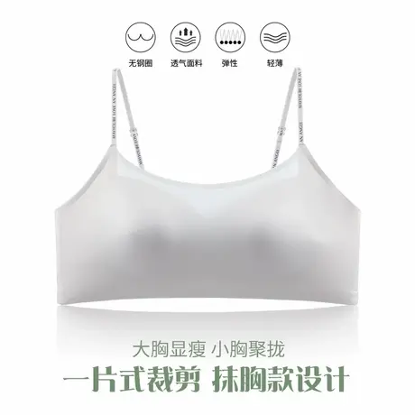 抹胸内衣女夏季薄款大胸显小无痕裸感软支撑无钢圈聚拢美背文胸罩商品大图