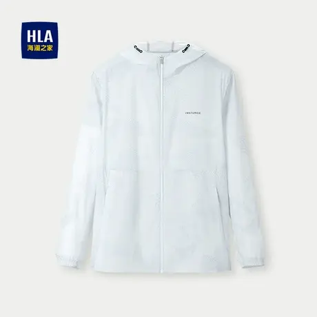 HLA/海澜之家墨羽轻壳夹克2025春夏新连帽轻薄爽滑透气柔软外套男图片