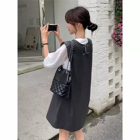 爵莱菲大码小个子背带裙套装女2025夏装搭配一整套连衣裙两件套裙图片