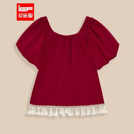 MINIIEF【爱依服童装】2025夏季新款法式甜美洋气女童百搭上衣图片