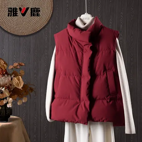 26新款雅鹿正品轻薄时尚背心马甲羽绒服短款百搭保暖鸭绒外套商品大图