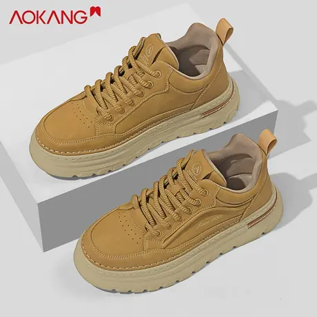 奥康男鞋2025新款秋季透气休闲爆款工装鞋英伦复古男士马丁靴皮鞋商品大图