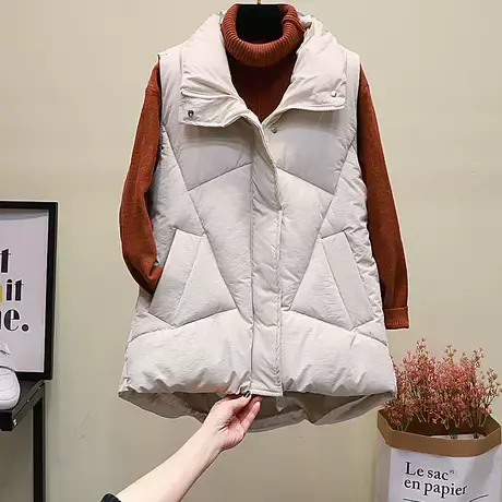 羽绒棉马甲女2023秋冬新款韩版宽松大码面包服百搭坎肩背心外套潮商品大图