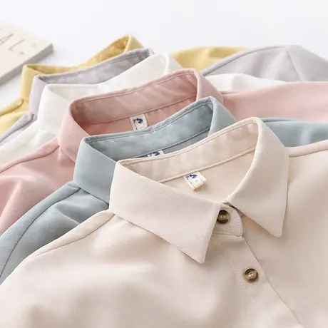 设计感小众灯芯绒磨毛复古港味轻熟衬衫女2020春秋装新款打底上衣图片