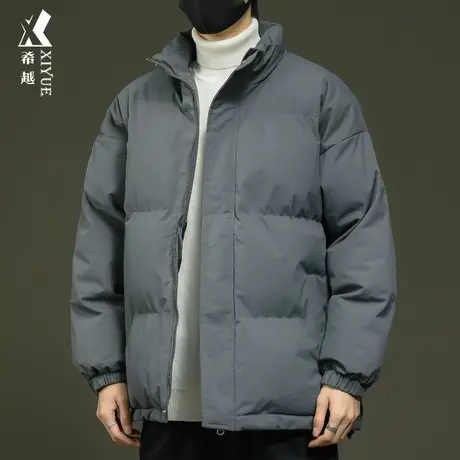 希越冬季立领棉衣男士宽松大码休闲棉服外套户外防风短款面包服男商品大图
