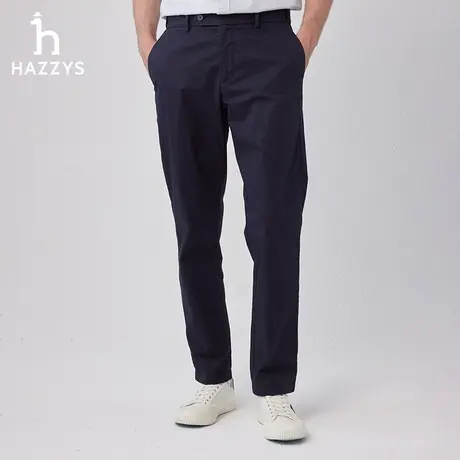 【商场同款】Hazzys哈吉斯直筒休闲裤男士2024年春夏新款商务长裤图片