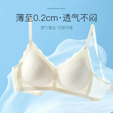 猫人内衣女无钢圈软支撑小胸聚拢性感平胸专用机洗固定杯文胸罩图片