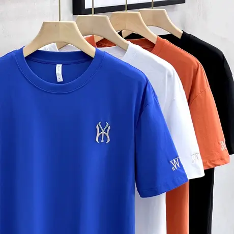 短袖t恤男夏季潮牌2023新款港风潮流ins百搭宽松男生半袖男装上衣商品大图