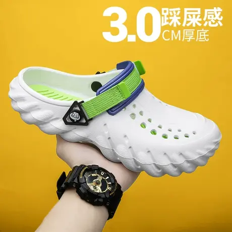 雨鞋男款夏季时尚雨凉鞋钓鱼水鞋防滑厨房劳保胶鞋户外防水鞋男士商品大图