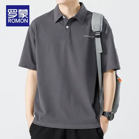 罗蒙短袖t恤男士POLO衫夏季薄款冰丝半袖潮牌宽松休闲男生上衣服图片