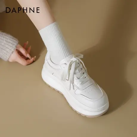 达芙妮厚底小白鞋女款2025新款夏季增高板鞋女百搭休闲运动女鞋子商品大图