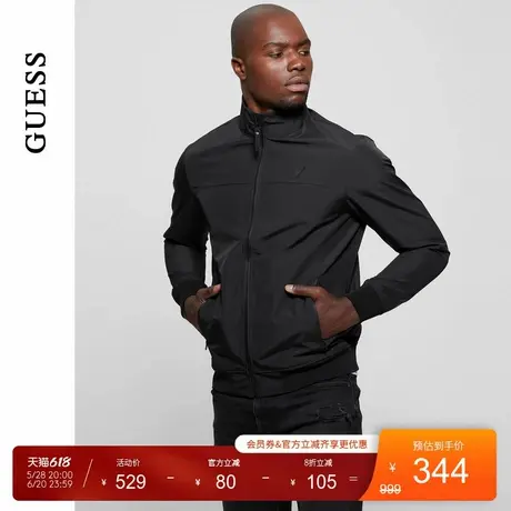 GUESS男士美式休闲潮流拉链夹克外套-Z2YL10WO065商品大图