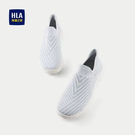 HLA/海澜之家轻质休闲鞋25新款圆头套脚发泡底一脚蹬透气懒人鞋男商品大图