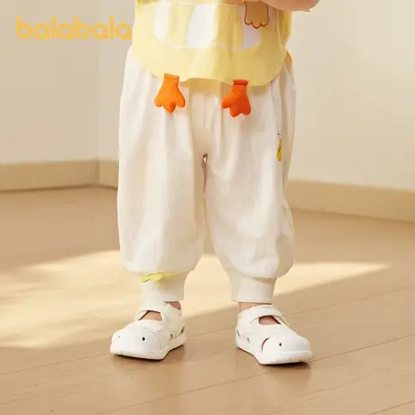巴拉巴拉婴儿宝宝防蚊裤男童女童休闲裤儿童裤子2024夏装新款童装商品大图