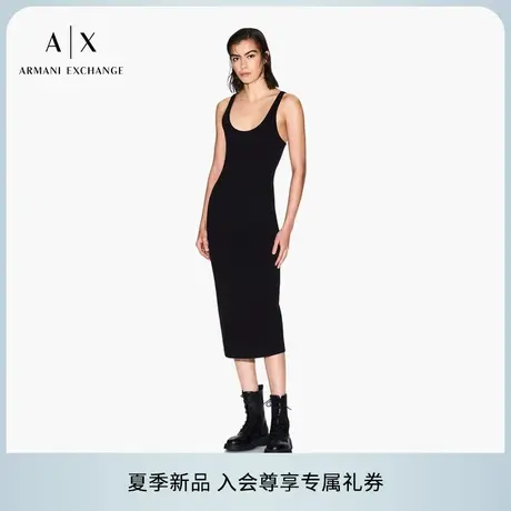 ARMANI EXCHANGE/阿玛尼2025夏季新款女士无袖包臀中长款连衣裙商品大图