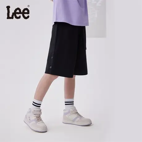 lee童装短裤2025年新款夏季运动休闲五分裤子薄款黑色棉裤子宽松图片