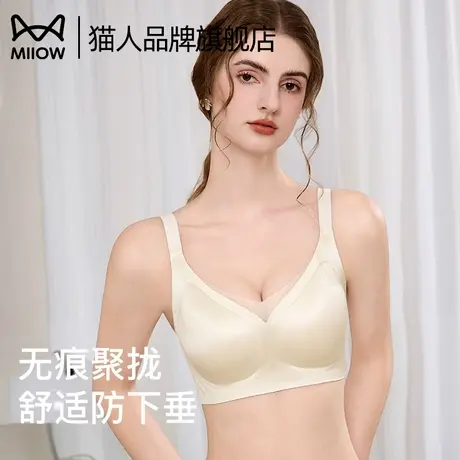 猫人内衣女裸感小胸聚拢文胸软支撑防下垂收副乳无钢圈女士胸罩商品大图