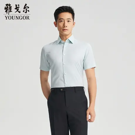 【商场同款】雅戈尔男士短袖衬衫春夏新款官方商务休闲短袖衬衫男图片