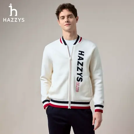 【商场同款】HAZZYS哈吉斯2025秋季新品男装针织开衫休闲百搭外套图片
