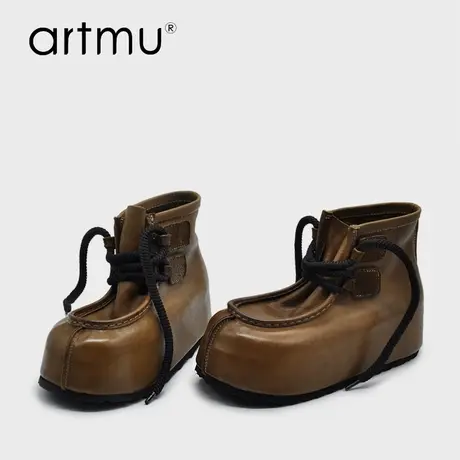 Artmu阿木原创小众厚底博肯靴内增高短靴2025新款卡皮巴拉袋鼠鞋商品大图
