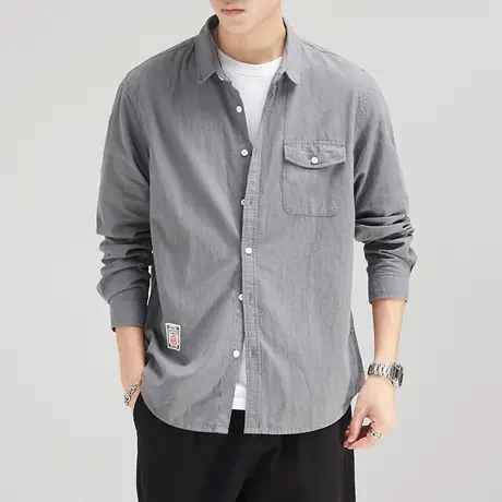 Modi Nick/摩帝尼克复古工装版型纯棉面料爆款衬衫衬衣休闲上衣男图片