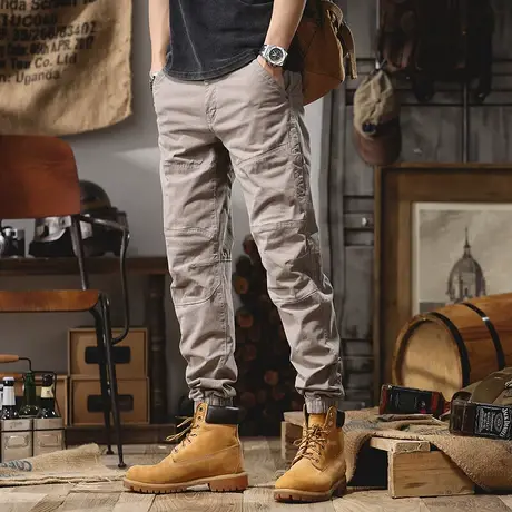 Modi Nick/摩帝尼克夏季男士休闲裤工装裤裤子修身直筒纯棉潮牌商品大图