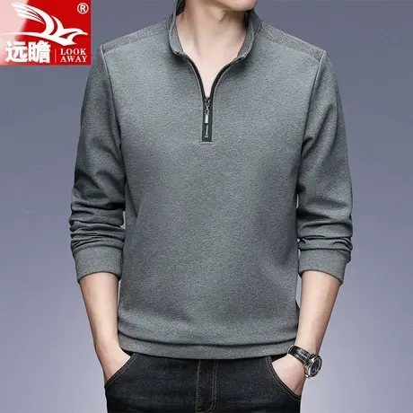开衫长袖卫衣男士春秋季2023新款立领半拉链高端品牌秋装上衣男款商品大图