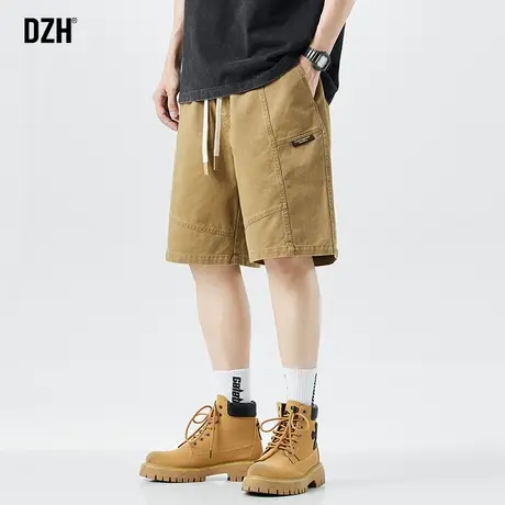 男士卡其色工装短裤男夏季薄款纯棉美式五分裤2023年新款大码男裤商品大图