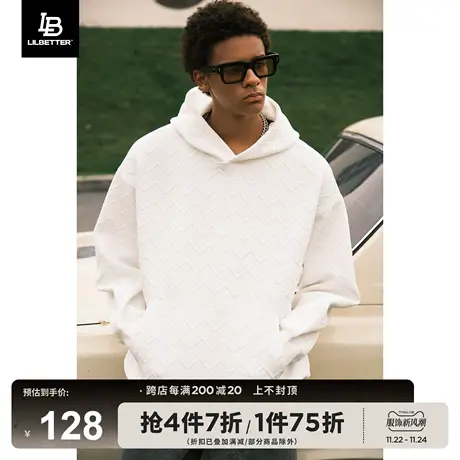 lilbetter连帽卫衣男款2023秋季新款男装复古上衣美式西海岸外套商品大图
