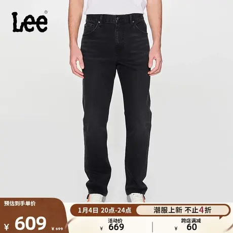 Lee24早春新品731舒适中腰锥形五袋款黑色男牛仔裤潮LMB100731201图片