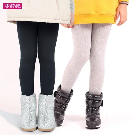 冬加绒胖女童打底裤保暖厚一体加绒女孩加肥加大码胖妞裤子0-10度图片