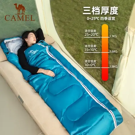骆驼睡袋大人户外旅行隔脏成人便携双人室内单人春秋薄款露营用品商品大图
