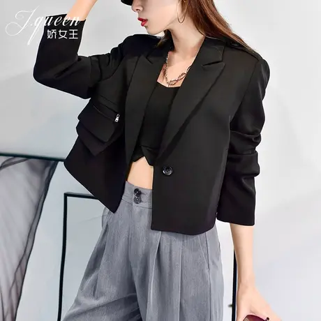 西装外套女秋季新款韩版设计感气质宽松上衣chic休闲短款小西服潮图片