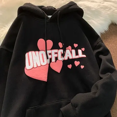 连帽卫衣女2021秋冬宽松韩版ins上衣bf慵懒风小个子加绒加厚外套商品大图