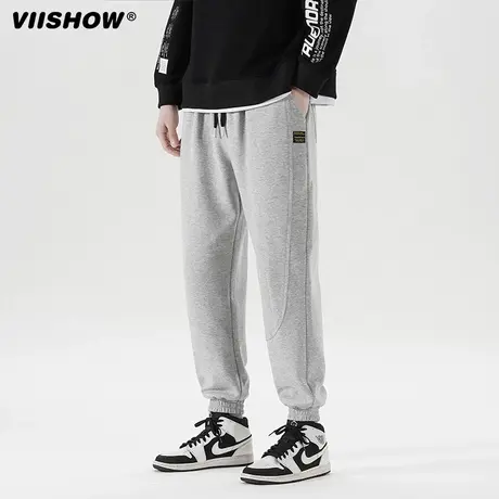 VIISHOW束脚工装裤男休闲长裤子秋冬款潮牌青少年秋季运动卫裤商品大图