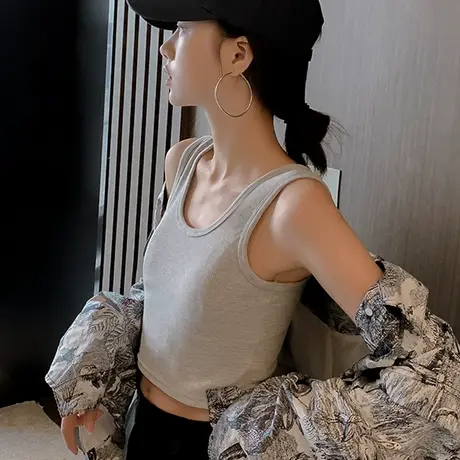 美背短款小吊带运动背心女夏韩版内搭打底露脐上衣外穿潮网红爆款图片