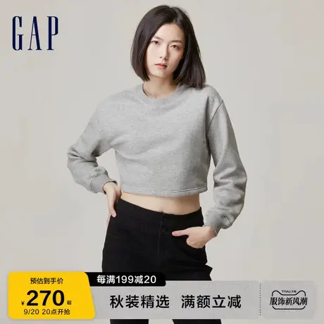 Gap女装秋季2023新款复古短款宽松运动卫衣729760潮酷休闲上衣图片