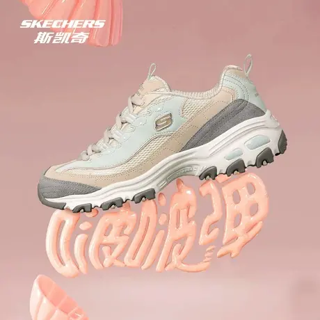 Skechers/斯凯奇女鞋官方新款透气网面老爹鞋休闲运动轻便熊猫鞋图片