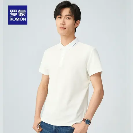 【官方正品】罗蒙男士短袖polo衫夏季新款商务休闲纯色百搭t恤男图片