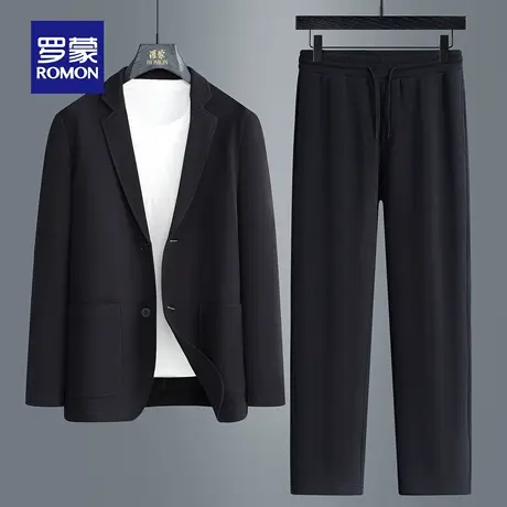 罗蒙男士西服套装2025秋季新款商务休闲日常正装外套西裤两件套男商品大图
