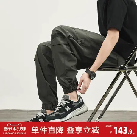 唐狮2026秋冬新款男工装束脚裤长裤宽松日常通勤多口袋潮流百搭商品大图