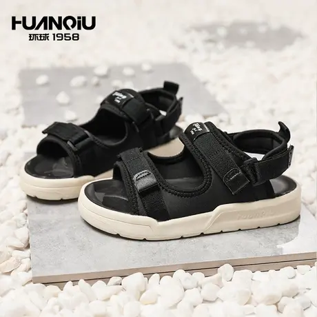 环球2024年秋冬新款百搭魔术贴凉鞋女运动休闲学生沙滩鞋镂空单鞋图片