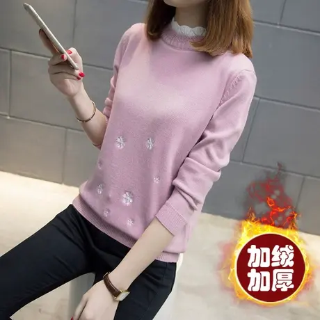 毛衣女2024年新款春秋季春款春装女士宽松加绒百搭外穿打底衫爆款商品大图