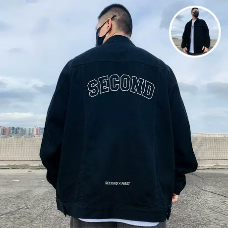 2025新款重磅大码男装牛仔夹克复古胖子宽松休闲外套男秋冬加绒款商品大图