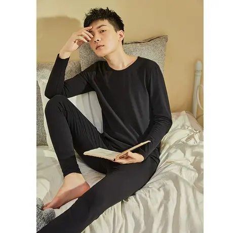 唐狮情侣款冬季保暖内衣男女士棉毛衫纯棉秋衣秋裤套装修身内搭图片