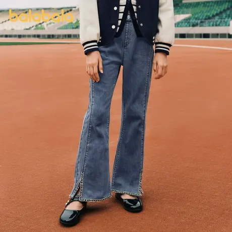 【直播福利】【商场同款】巴拉巴拉牛仔裤新款中大童喇叭裤商品大图