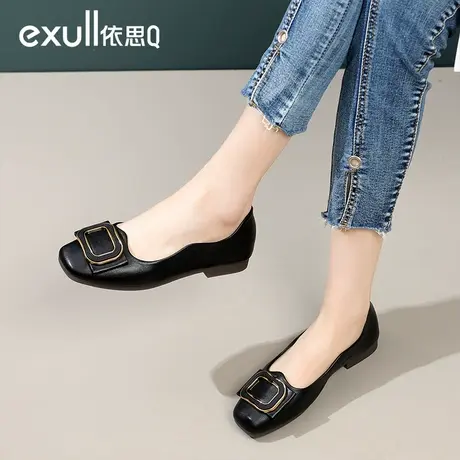 依思q玛丽珍鞋女鞋伴娘鞋2023秋冬新款高跟鞋晚晚鞋温柔鞋单鞋女图片