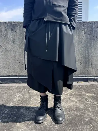 山本耀司日系暗黑风不规则裙裤小众设计感九分阔腿裤男个性宽松潮商品大图