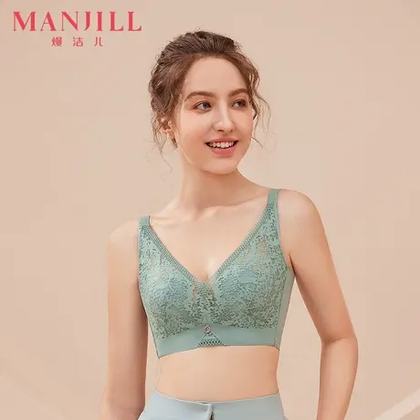 熳洁儿内衣女薄款大胸显小无钢圈舒适美背防下垂收副乳胸罩文胸商品大图